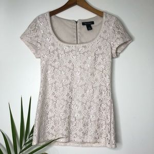 White House Black Market Lace Blouse